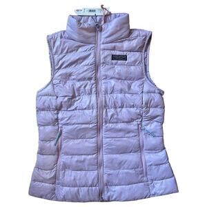 Vineyard Vines Channeled Puffer Vest Sea Grape Lavender Pockets Women XS NEW